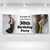 Gepersonaliseerde Welkomstbord Foto Mannen 30e Ver Spandoek
