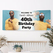 Gepersonaliseerde Welkomstbord Foto Mannen 40e Ver Spandoek