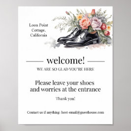 Gepersonaliseerde welkomstgast Airbnb teken Poster