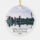 Gepersonaliseerde Wellington Ornament, Nieuw-Zeela Keramisch Ornament (Voorkant)