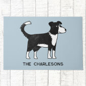 Gepersonaliseerde Welsh Border Collie Sheep Dog Deurmat
