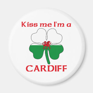 Gepersonaliseerde Welsh Kiss Me Ik Ben Cardiff Magneet