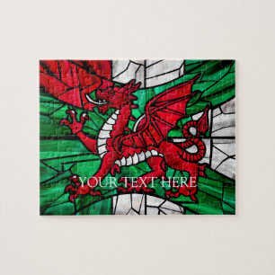 Gepersonaliseerde Welsh Red Dragon Designer Legpuz Legpuzzel