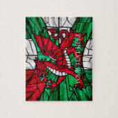 Gepersonaliseerde Welsh Red Dragon Designer Legpuz Legpuzzel (Verticaal)
