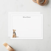 Gepersonaliseerde Welsh Terrier grijs Border Notitiekaartje (Voorkant / Achterkant in situ)