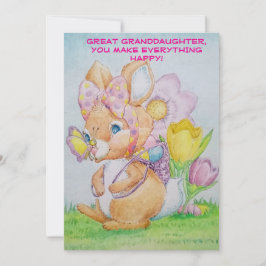 Gepersonaliseerde Wenskaart van achterkleindochter Feestdagenkaart