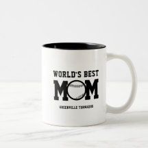 Gepersonaliseerde wereld Beste mam-honkbalteam Mok