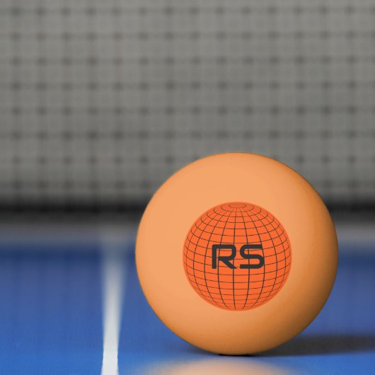 Gepersonaliseerde Wereldbol Monogram Ping Pong Bal Pingpongbal (Net)