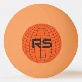 Gepersonaliseerde Wereldbol Monogram Ping Pong Bal Pingpongbal (Voorkant)