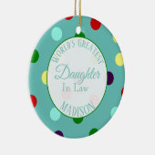 Gepersonaliseerde werelden De grootste dochter in  Keramisch Ornament (Rechts)