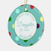 Gepersonaliseerde werelden De grootste dochter in  Keramisch Ornament (Links)