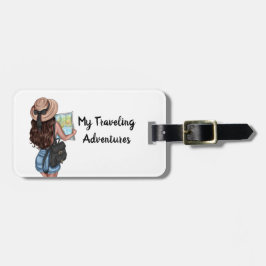 Gepersonaliseerde wereldreiziger bagagelabel