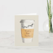 Gepersonaliseerde wereld's beste leraar Gift Coffe Kaart (Voorkant)