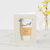 Gepersonaliseerde wereld's beste leraar Gift Coffe Kaart (Gele Bloem)