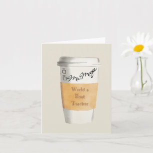 Gepersonaliseerde wereld's beste leraar Gift Coffe Kaart