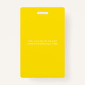 Gepersonaliseerde werknemer | Gele Logo Personeels Badge (Achterkant)