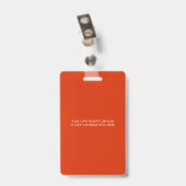 Gepersonaliseerde werknemer | Rode Logo Personeel  Badge (Achterkant met clip)