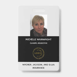 Gepersonaliseerde Werknemersfoto Voeg uw bedrijfsl Badge