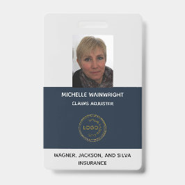 Gepersonaliseerde Werknemersfoto Voeg uw bedrijfsl Badge