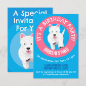 Gepersonaliseerde West Highland terrier verjaardag Kaart (Voorkant / Achterkant)