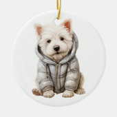 Gepersonaliseerde West Highland White Terrier Dog Keramisch Ornament (Voorkant)