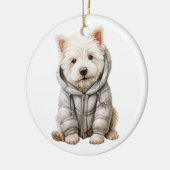 Gepersonaliseerde West Highland White Terrier Dog Keramisch Ornament (Links)
