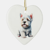 Gepersonaliseerde West Highland White Terrier Pupp Keramisch Ornament (Rechts)