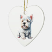 Gepersonaliseerde West Highland White Terrier Pupp Keramisch Ornament (Links)