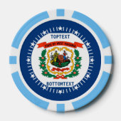 Gepersonaliseerde West Virginia State Flag op een Poker Chips (Voorkant)