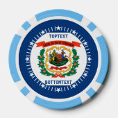 Gepersonaliseerde West Virginia State Flag op een Poker Chips (Achterkant)