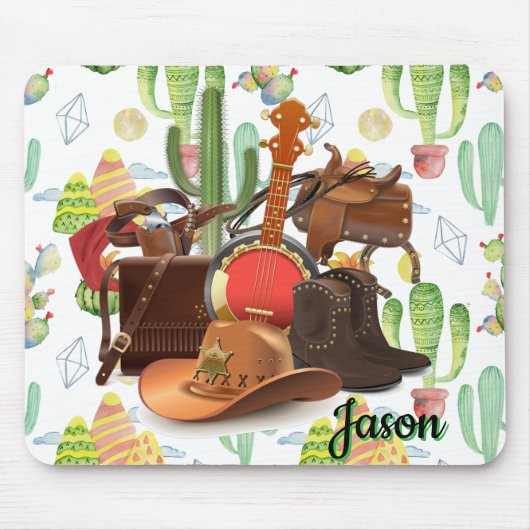 Gepersonaliseerde Western Sheriff Muismat (Voorkant)