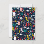 Gepersonaliseerde Westerne Cowgirl Notecards Bedankkaart (Achterkant)