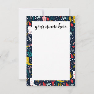 Gepersonaliseerde Westerne Cowgirl Notecards Bedankkaart