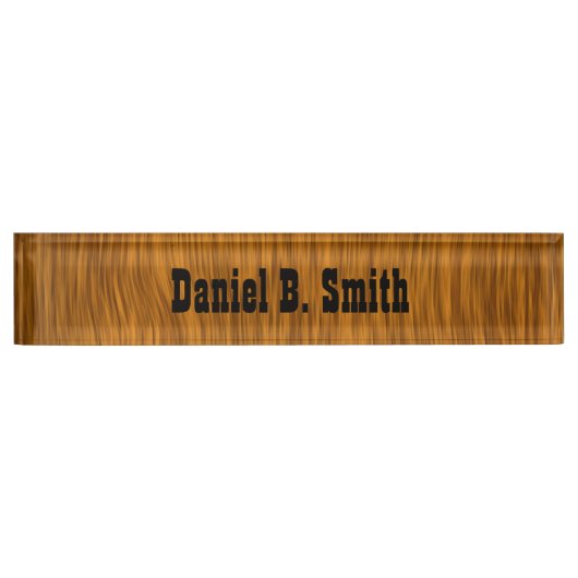 Gepersonaliseerde Westerne Golden Wood Kijk Naambordje (Voorkant)