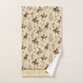 Gepersonaliseerde Westerne Paarden Rodeo Cowboy Bad Handdoek (Handdoek)