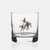 Gepersonaliseerde Westerne Rodeo Cowboy Cowgirl Whisky Glas (Voorkant)