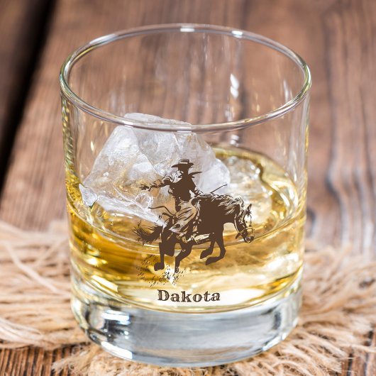 Gepersonaliseerde Westerne Rodeo Cowboy Cowgirl Whisky Glas