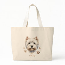 Gepersonaliseerde Westie Canvas tas