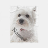 Gepersonaliseerde Westie Dog Pet Fleece Blanket Deken (Voorkant)