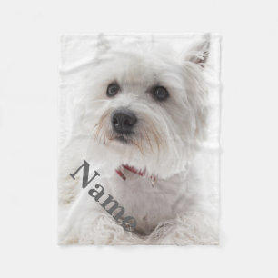 Gepersonaliseerde Westie Dog Pet Fleece Blanket Deken