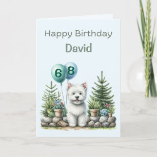 Gepersonaliseerde Westie Happy Birthday Kaart