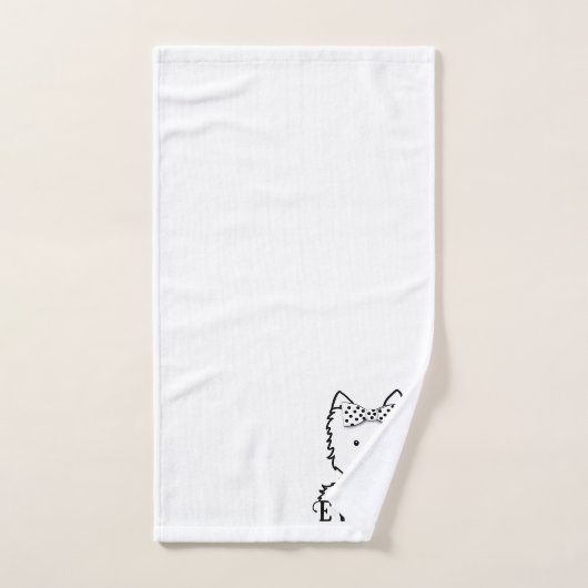 Gepersonaliseerde Westie Meisje Bad Handdoek (Handdoek)