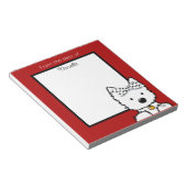 Gepersonaliseerde Westie Meisje Notitieblok (Schuin)