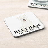 Gepersonaliseerde Westie West Highland Terrier Bier Onderzetter (Linkerzijde)