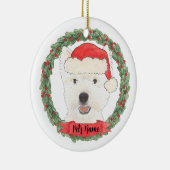 Gepersonaliseerde Westie West Highland Terrier Keramisch Ornament (Rechts)