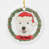 Gepersonaliseerde Westie West Highland Terrier Keramisch Ornament (Achterkant)
