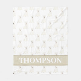 Gepersonaliseerde Westie West Highland Terrier Roz Fleece Deken