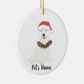 Gepersonaliseerde Westie Westie Highland Terrier Keramisch Ornament (Rechts)