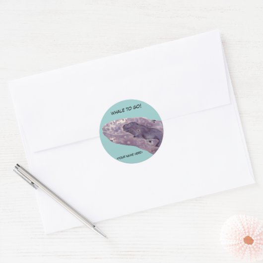 Gepersonaliseerde Whale Stickers Envelope Seals (Envelop)