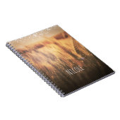 Gepersonaliseerde Wheat Rustic country Notitieboek (Rechterzijde)